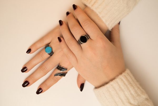 Anello Trischele con pietra naturale - immagine 3