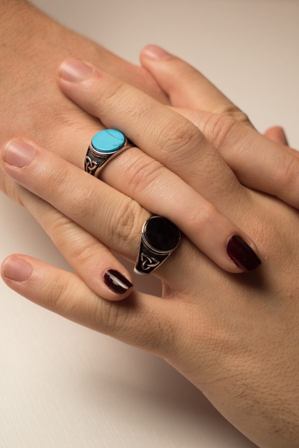 Anello Trischele con pietra naturale - immagine 2