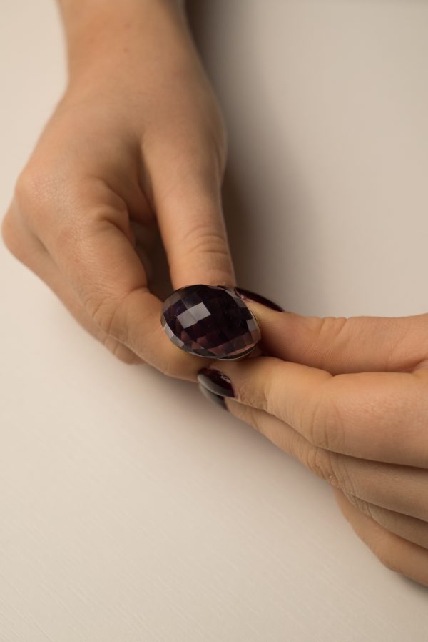 Anello Ametista Briolet