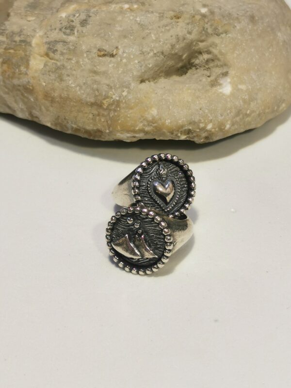 Anello Cuore Sacro/Vesuvio