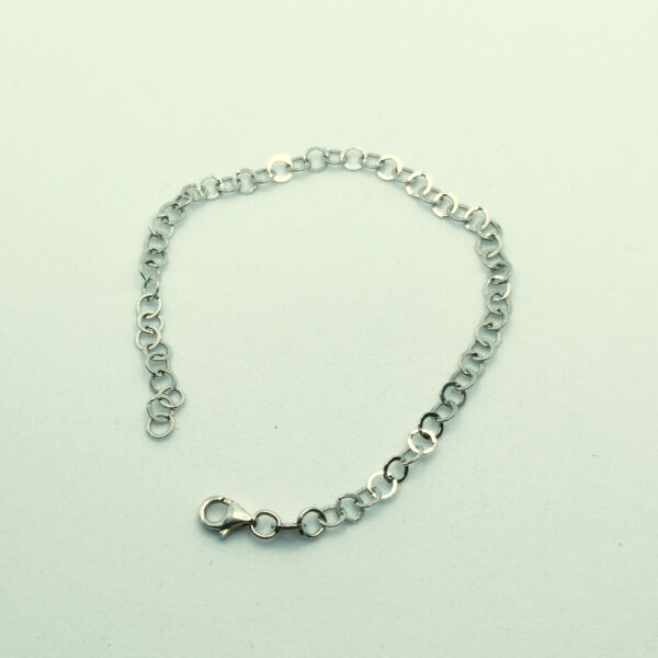 Bracciale forzatina a maglie piatte - immagine 2