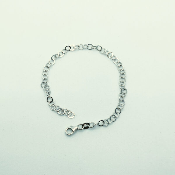 Bracciale forzatina a maglie piatte - immagine 3