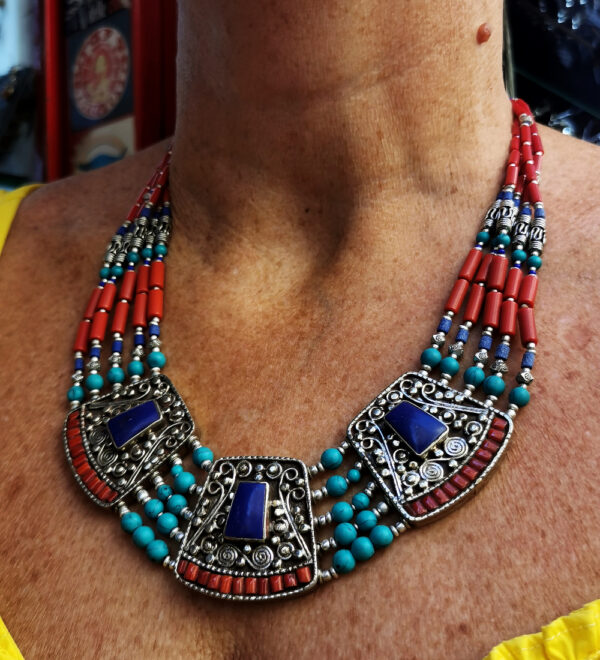 Tibet - Collana Corallo Turchese - immagine 3