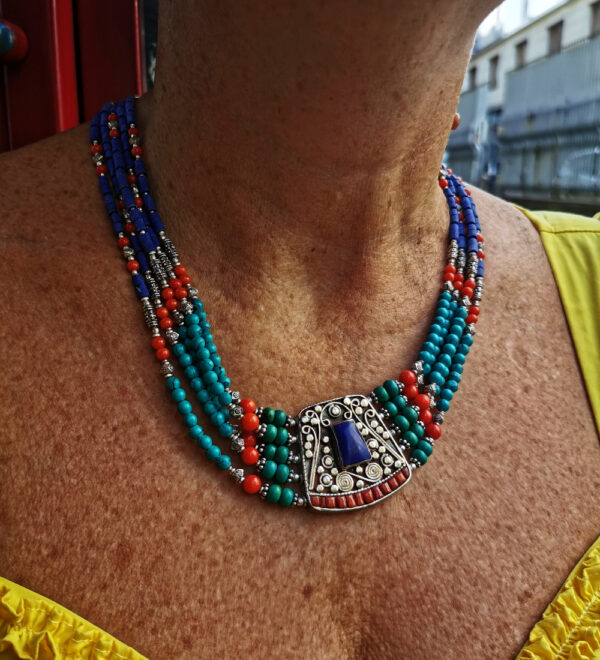 Tibet - Collana centrale turchese - immagine 3