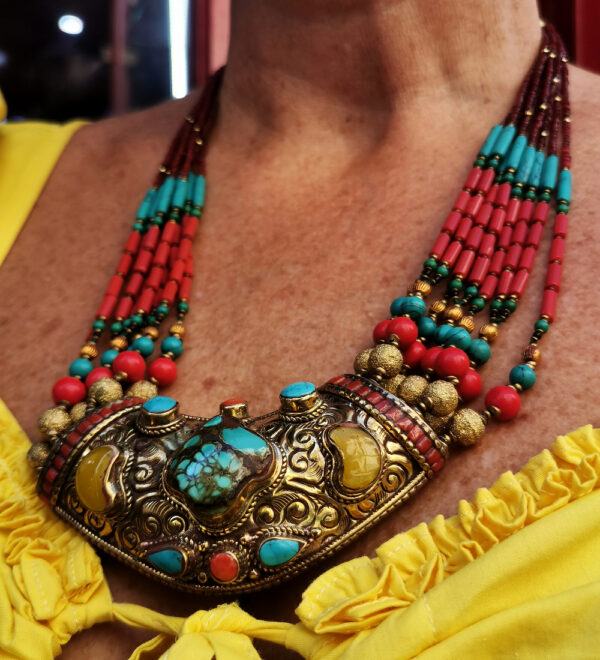 Tibet - Collana con ambra