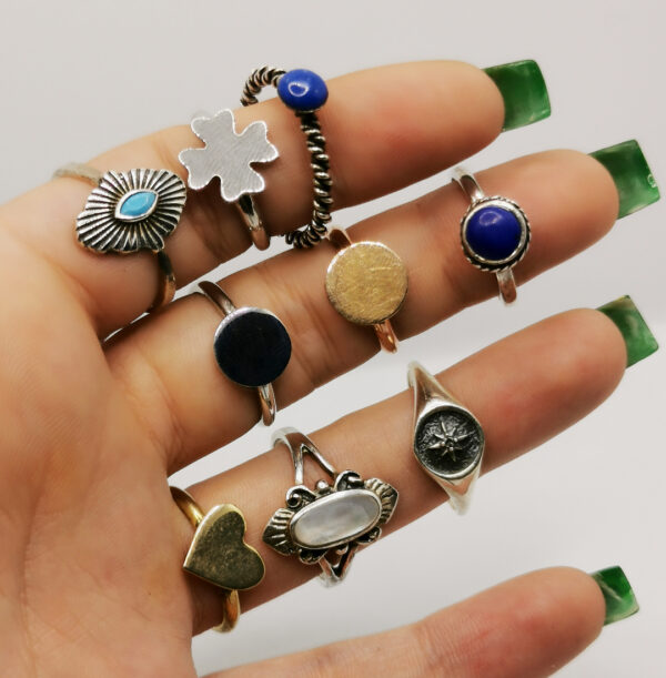 Mixed silver ring