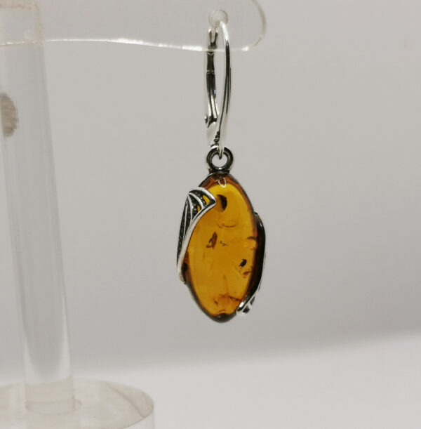 Bat Wings amber earrings