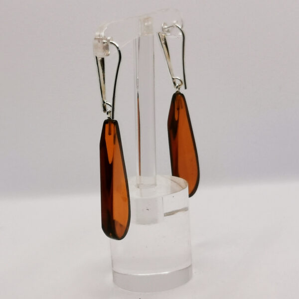 Long amber drops earrings - immagine 2