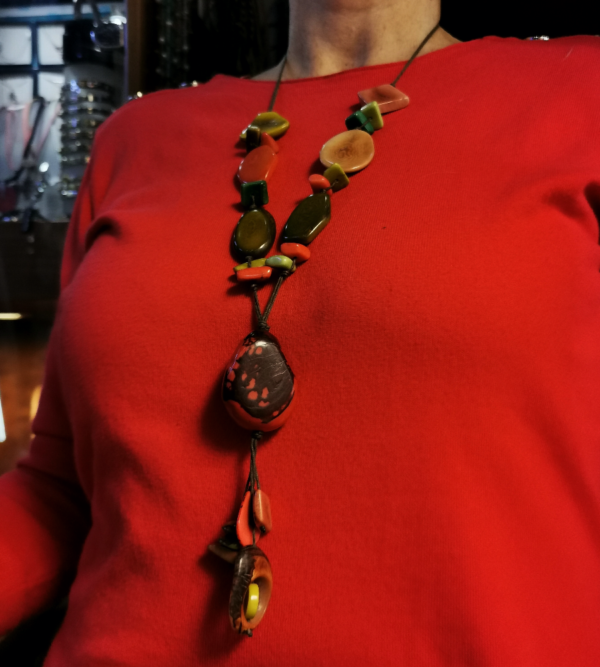 Red ivory necklace
