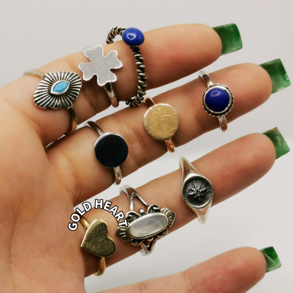 Mixed silver ring - immagine 8