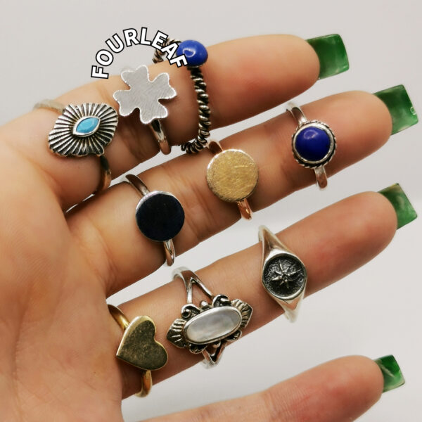 Mixed silver ring - immagine 3
