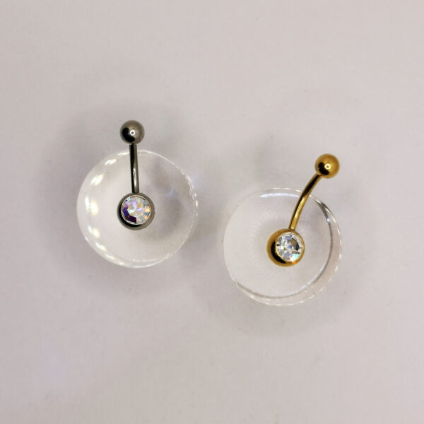 Round crystal Navel