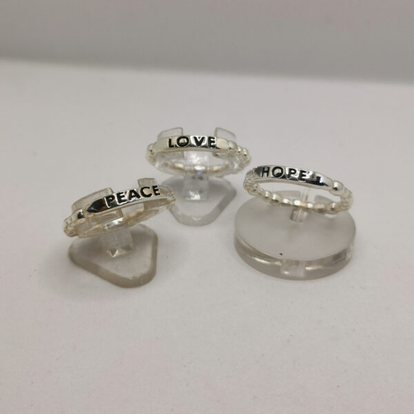 Peace-Love-Hope ring - immagine 2