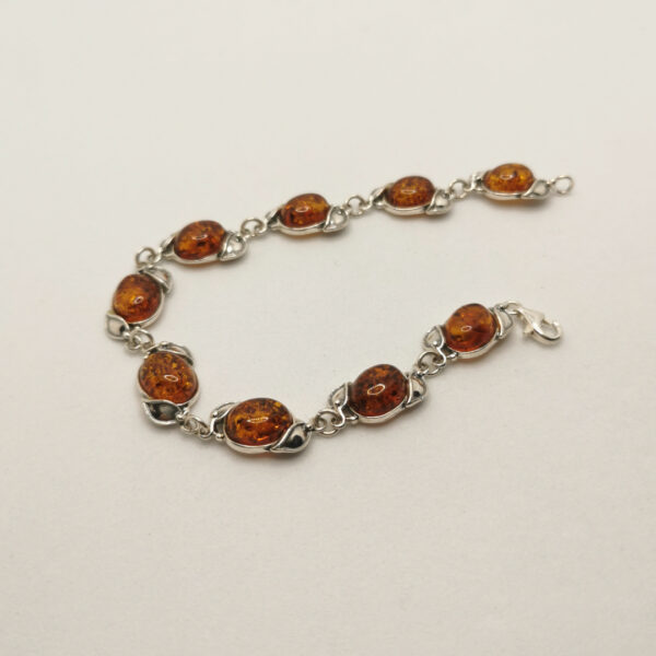 Bracciale Glicine con ambra cabochon - immagine 2