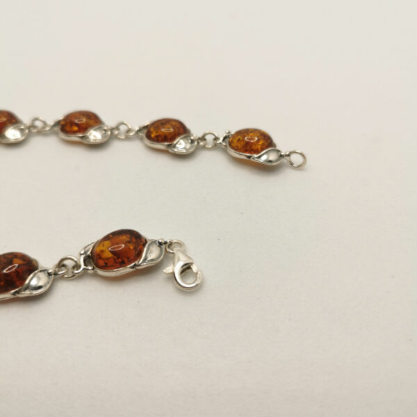 Bracciale Glicine con ambra cabochon - immagine 4