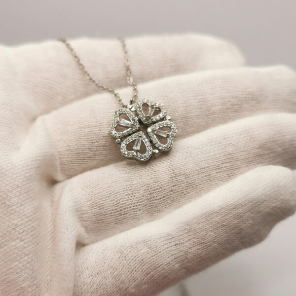 Lucky charm - fourleaf clover necklace - immagine 5