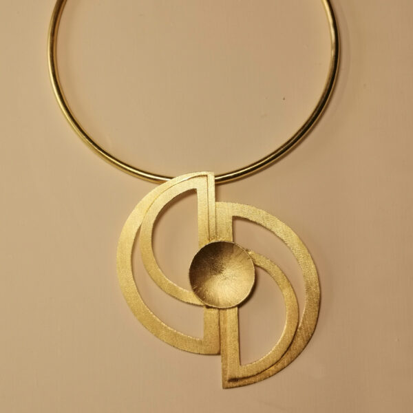 Collana rigida - Ottone placcato - immagine 4