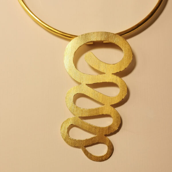 Collana rigida - Ottone placcato - immagine 2