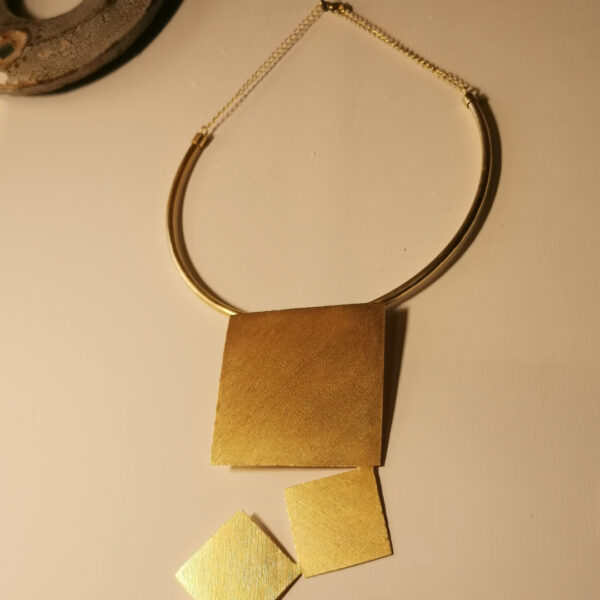 Collana rigida - Ottone placcato - immagine 3