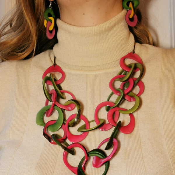 Set Avorio vegetale - Flower Double Loop - immagine 3