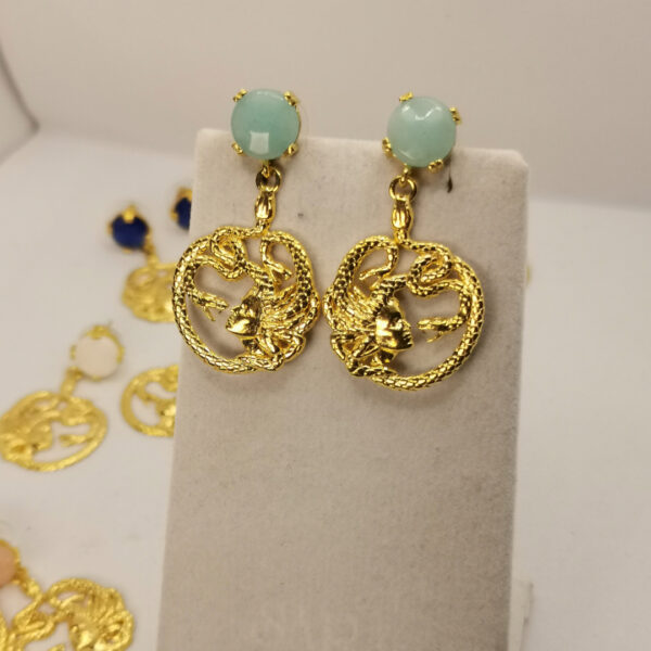 Orecchini Medusa con Agata - immagine 7