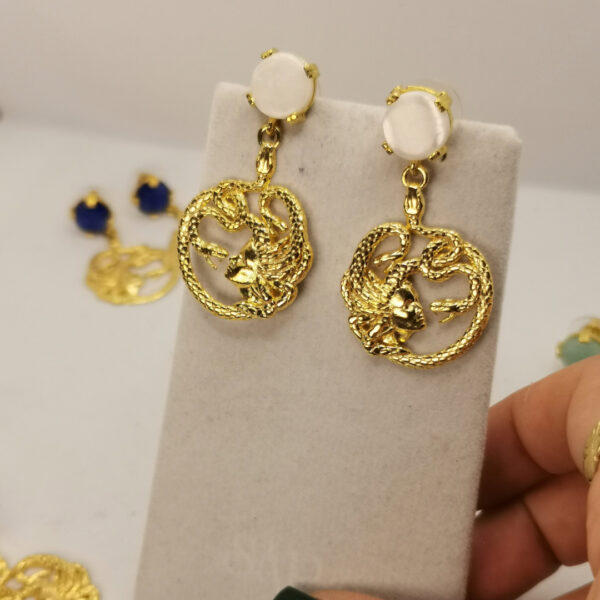 Orecchini Medusa con Agata - immagine 6