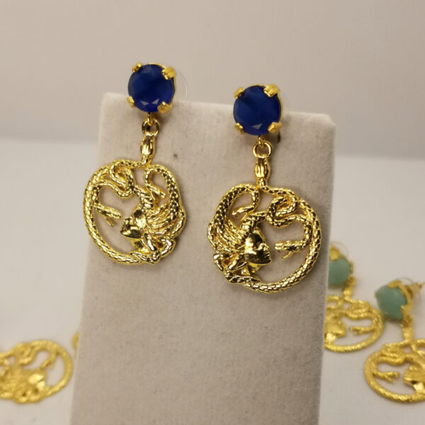 Orecchini Medusa con Agata - immagine 3