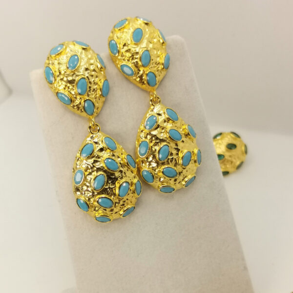 Orecchini in ottone dorato - immagine 2