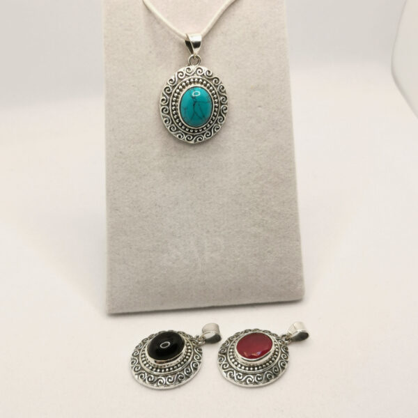 Engraved Pendant - Oval stone - immagine 2