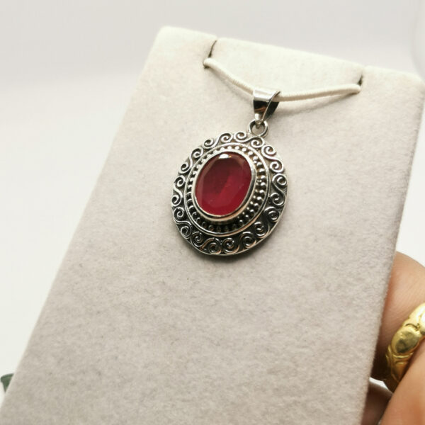 Engraved Pendant - Oval stone - immagine 4