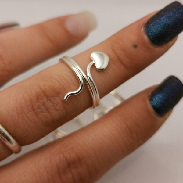 Anello da falange - coda cuore