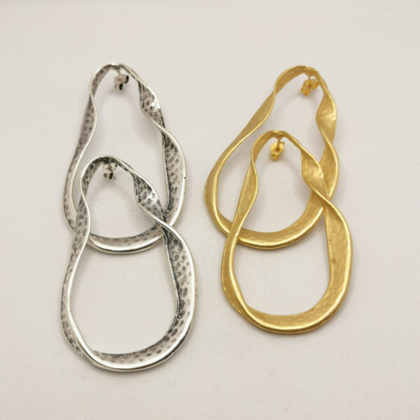 Snake skin earrings