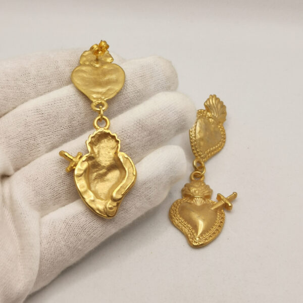 Two - Sacred heart earrings - immagine 3