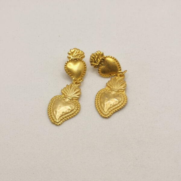 Two - Sacred heart earrings