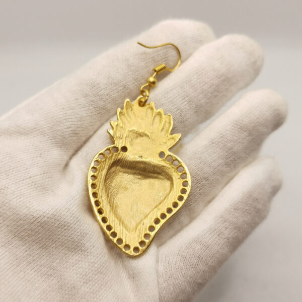 Sacred heart earrings pendants - immagine 3