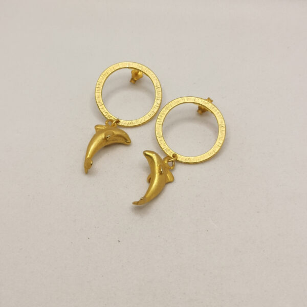 Vintage earrings - Dolphins - immagine 2