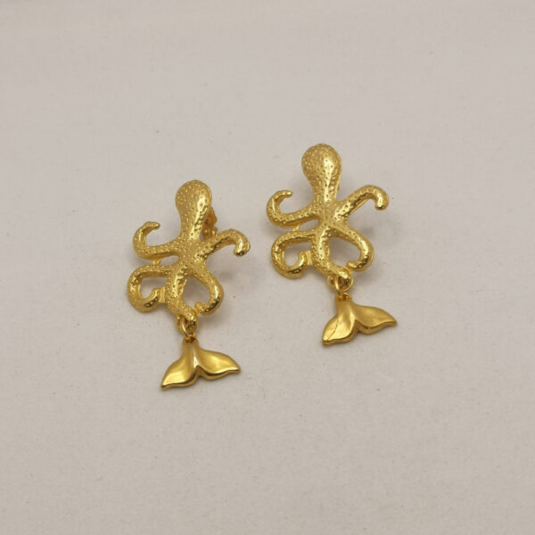 Vintage earrings - Octopus - immagine 2