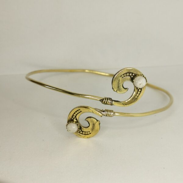 Bracciale etnico da braccio con pietre - immagine 4