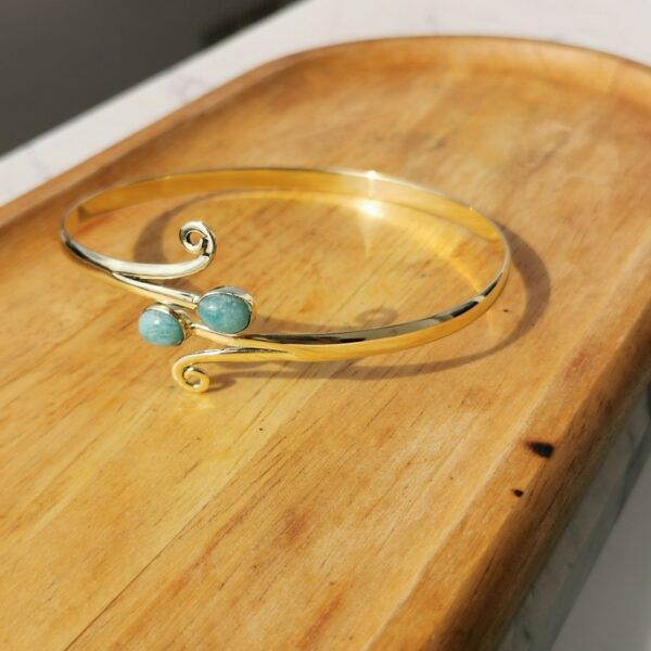 Bracciale etnico da braccio con pietre - immagine 2