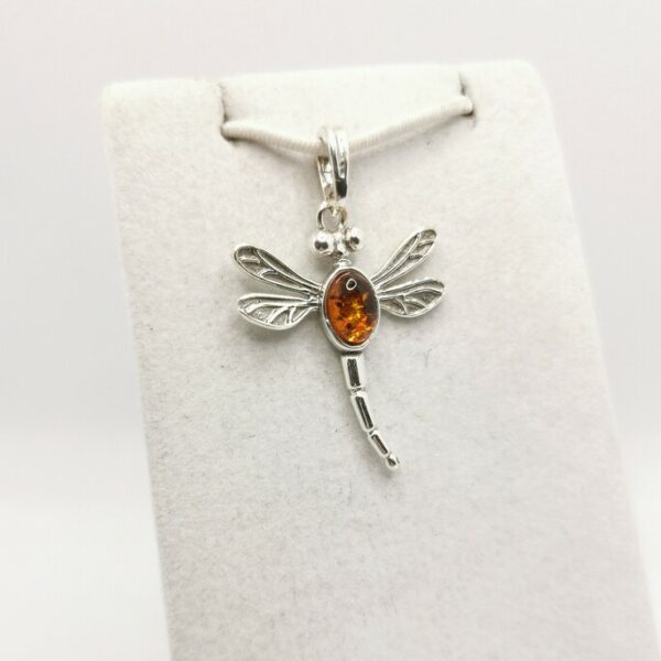 Amber Dragonfly Pendant - immagine 2