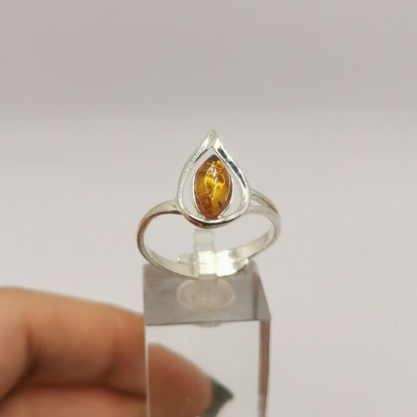 Anello Drop fluid silver Amber - immagine 3