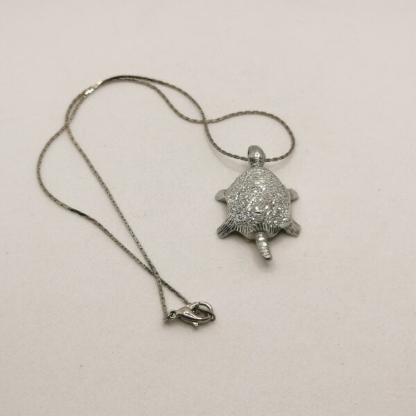 Diamond-coated aluminium necklace - Turtle - immagine 2