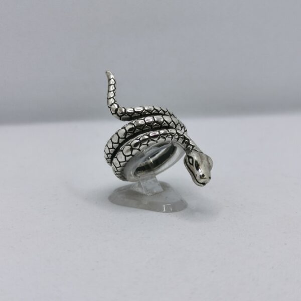 Silver snake ring - immagine 4