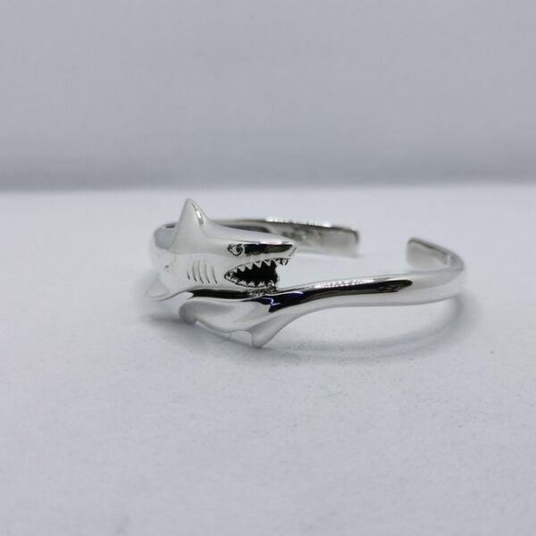 Silver Shark Bracelet - immagine 2