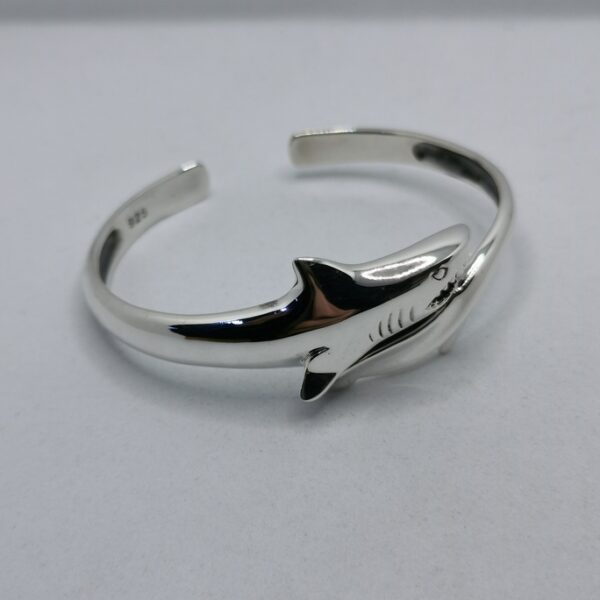Silver Shark Bracelet - immagine 3