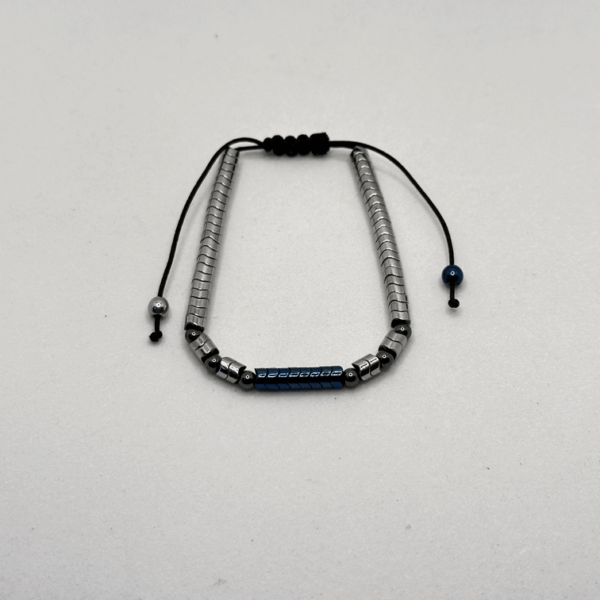 Bracciale ematite e onice - immagine 3